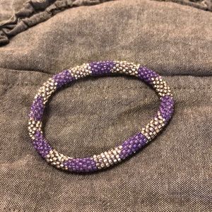 Purple beaded bracelet